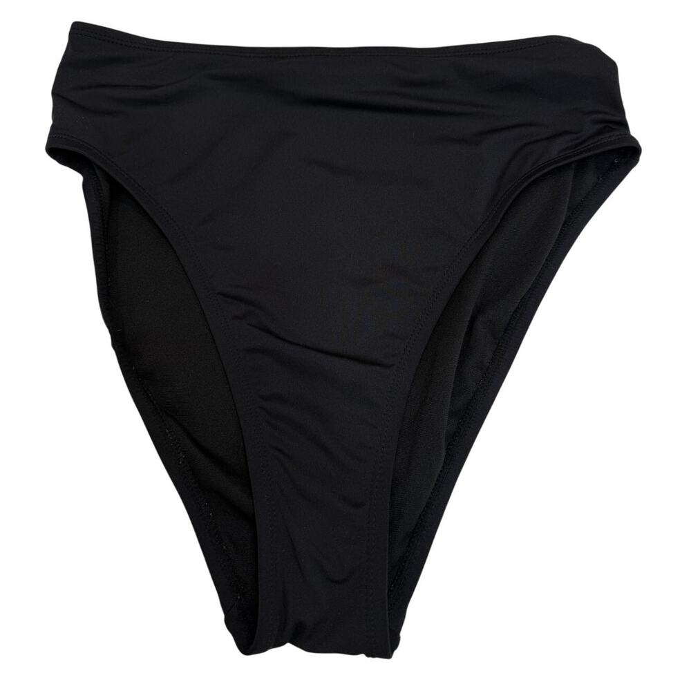 New Look Black Bikini Bottoms Hipster Swim Briefs Fully Lined Medium M Beachwear